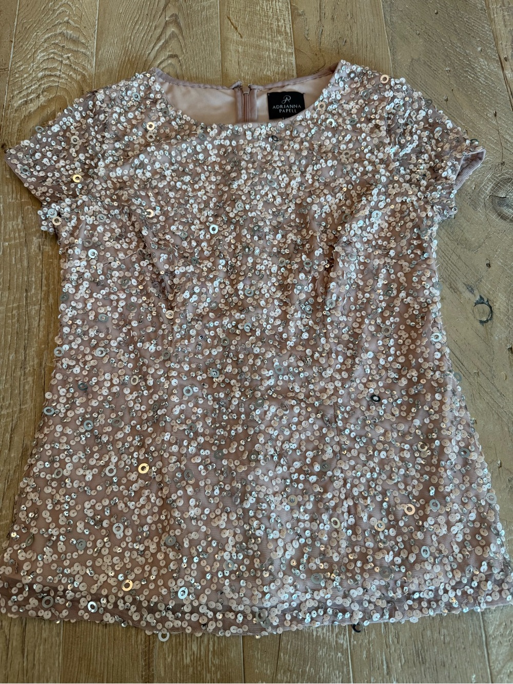 Adrianna Papell Blush Sequin Short Sleeve Top 6